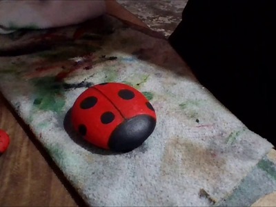 Como pintar una catarina en piedra