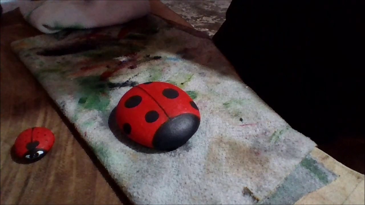 Como pintar una catarina en piedra