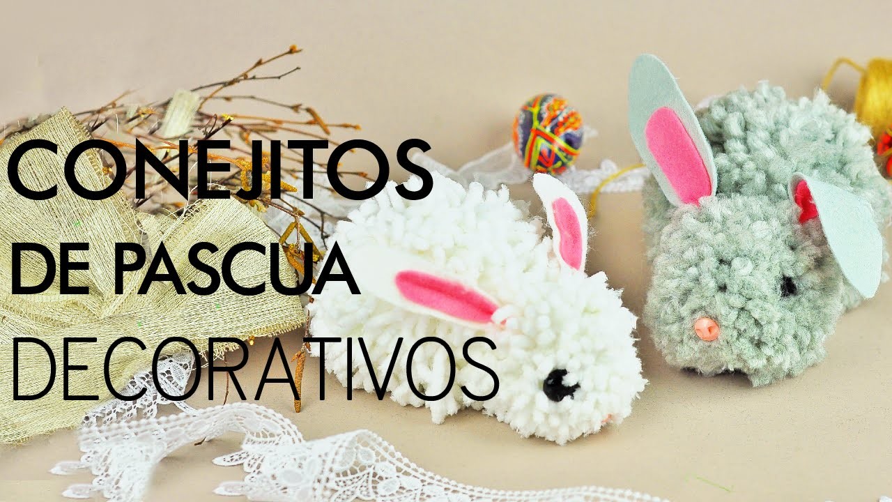 Conejitos de pascua decorativos