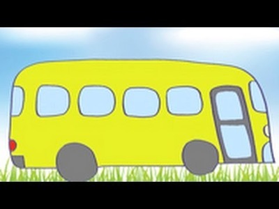 Dibujos de transportes para niños. Cómo dibujar un autobús