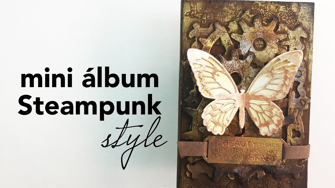 Mini album steampunk style mixed media