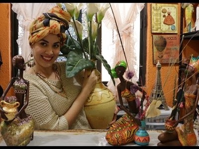 Pinta ceramica:Especial Jarrones para africanas. Diana ManoArt