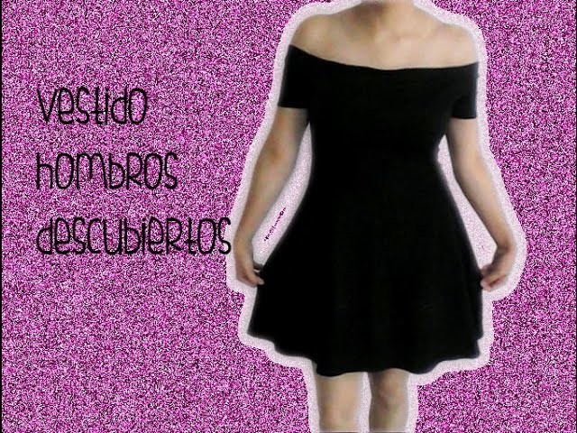 Vestido hombros descubiertos- sin hombros fácil | Uvalove ♥