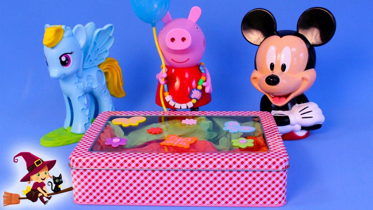 Aprende Formas con Peppa Pig Mickey Mouse y Rainbow Dash Caja Sorpresa