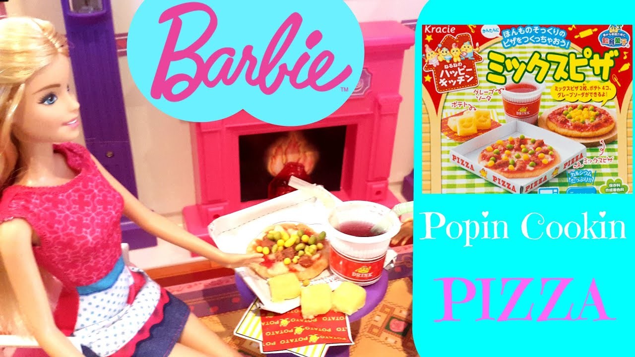 Barbie Cocina una Pizza para Teresa + Cómo Hacer Popin Cookin Pizza DIY
