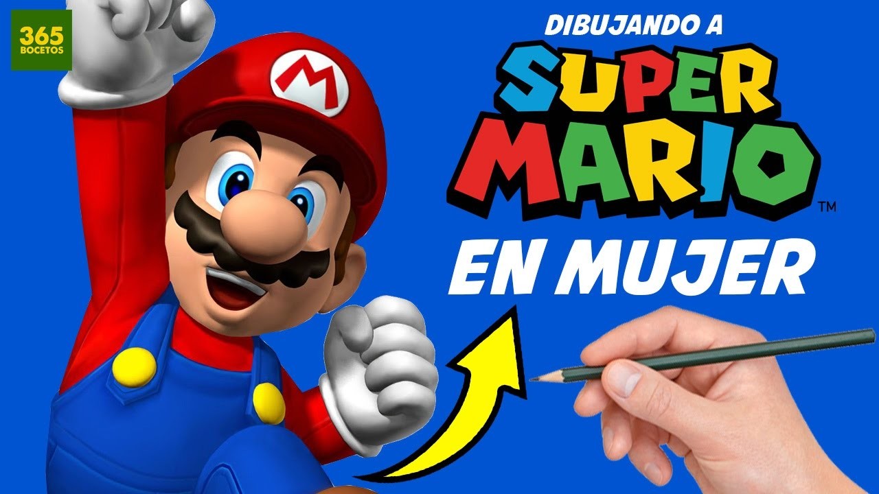 COMO DIBUJAR A MARIO BROS EN MUJER - How to draw Mario Bros as if it were a girl