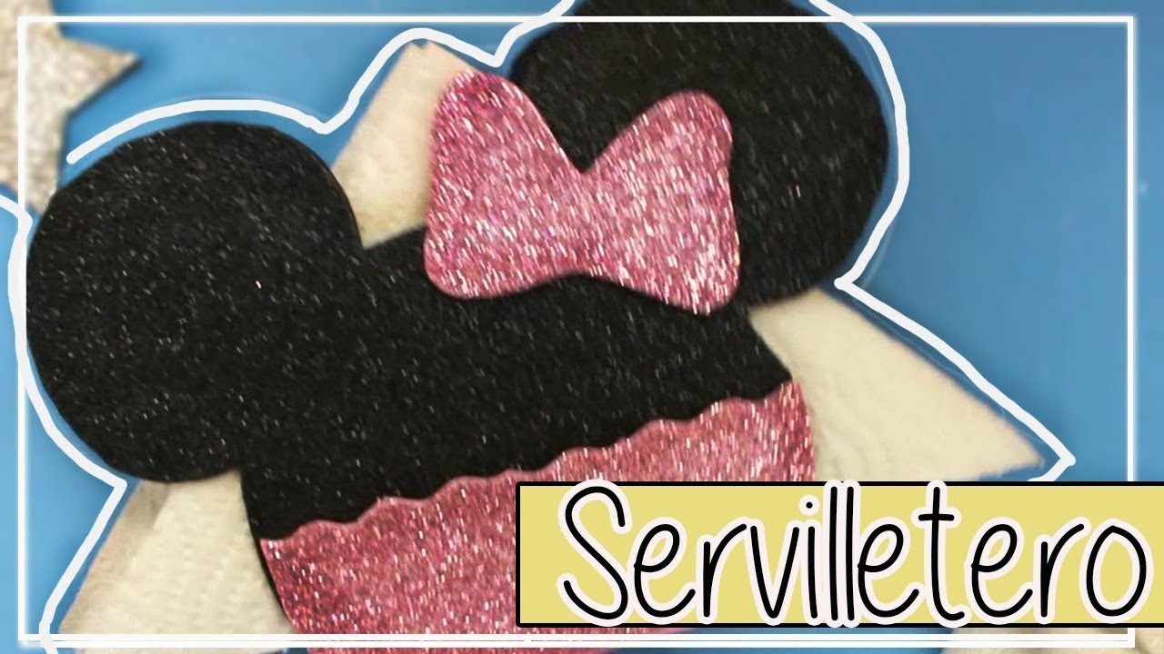 Como hacer servilletero de Minnie Mouse en goma eva | Mickey Mouse | DIY Minnie Mouse napkin holder