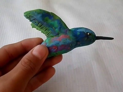 Cómo hacer un colibri de plastilina.