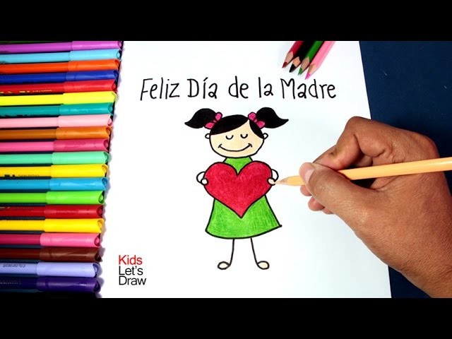 Cómo hacer un dibujo simple para Mamá (Feliz Día de la Madre) | How to Make an Easy Drawing for Mom