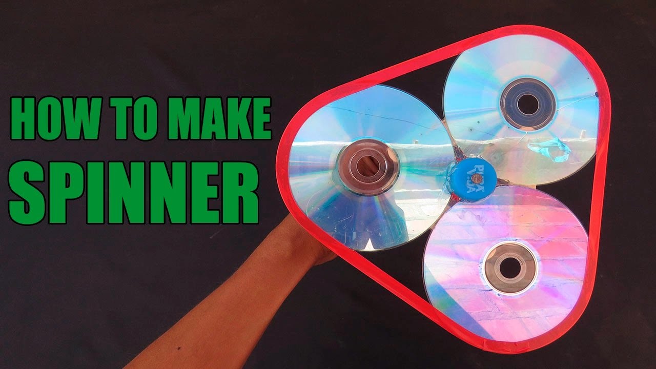 Como Hacer Un Spinner Rapido y Fácil Casero Con CDs FIDGET SPINNER TOY