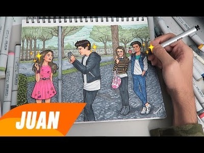 DIBUJANDO NO TE PIDO MUCHO | SOY LUNA | Juan Da Corte