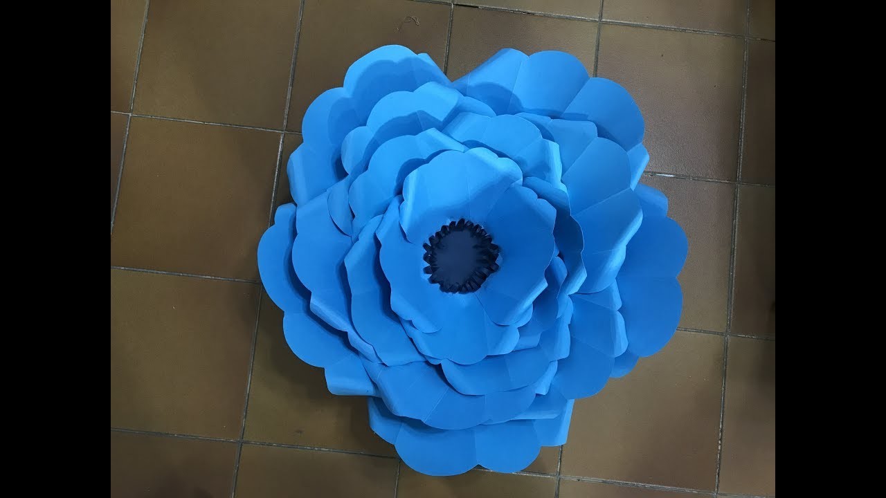 Flor Gigante 25 Hecha en Cartulina Giant flower made in paper