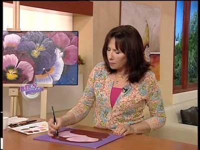 Mónica Lorenzo - Bienvenidas TV - Realiza en Pintura Sobre Tela Pensamientos.