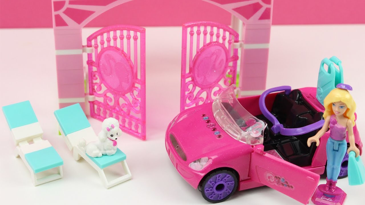 Muñecas Barbie - MEGA BLOKS Juego de construcción | Coche descapotable de Barbie | Juguetes niñas