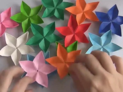 Origami flores tutorial: Cómo hacer flores de origami fácil