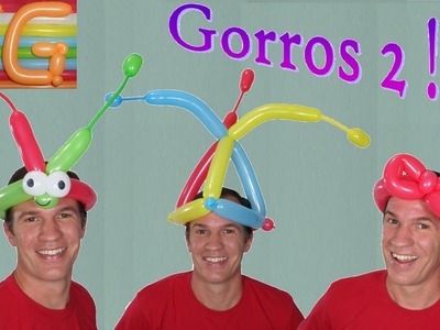 Sombreros locos - cotillon para fiestas - globoflexia facil - sombrero con globos #2