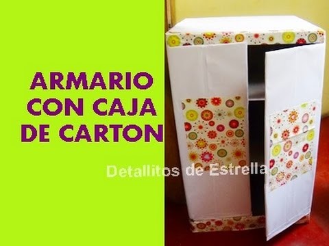 ARMARIO CON CAJAS DE CARTON RECICLADO