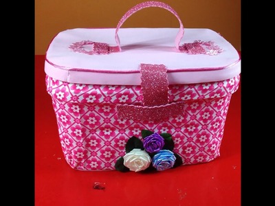 Caja decorada - Box decorated with fabric