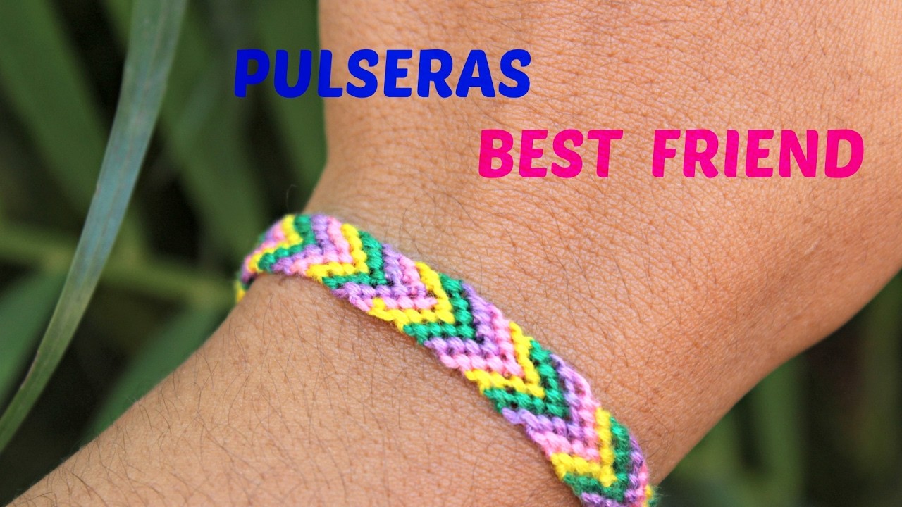 Como hacer pulseras de hilo encerado I Pulseras Best Friend I pulseras faciles I MISS MUNDO ROSA