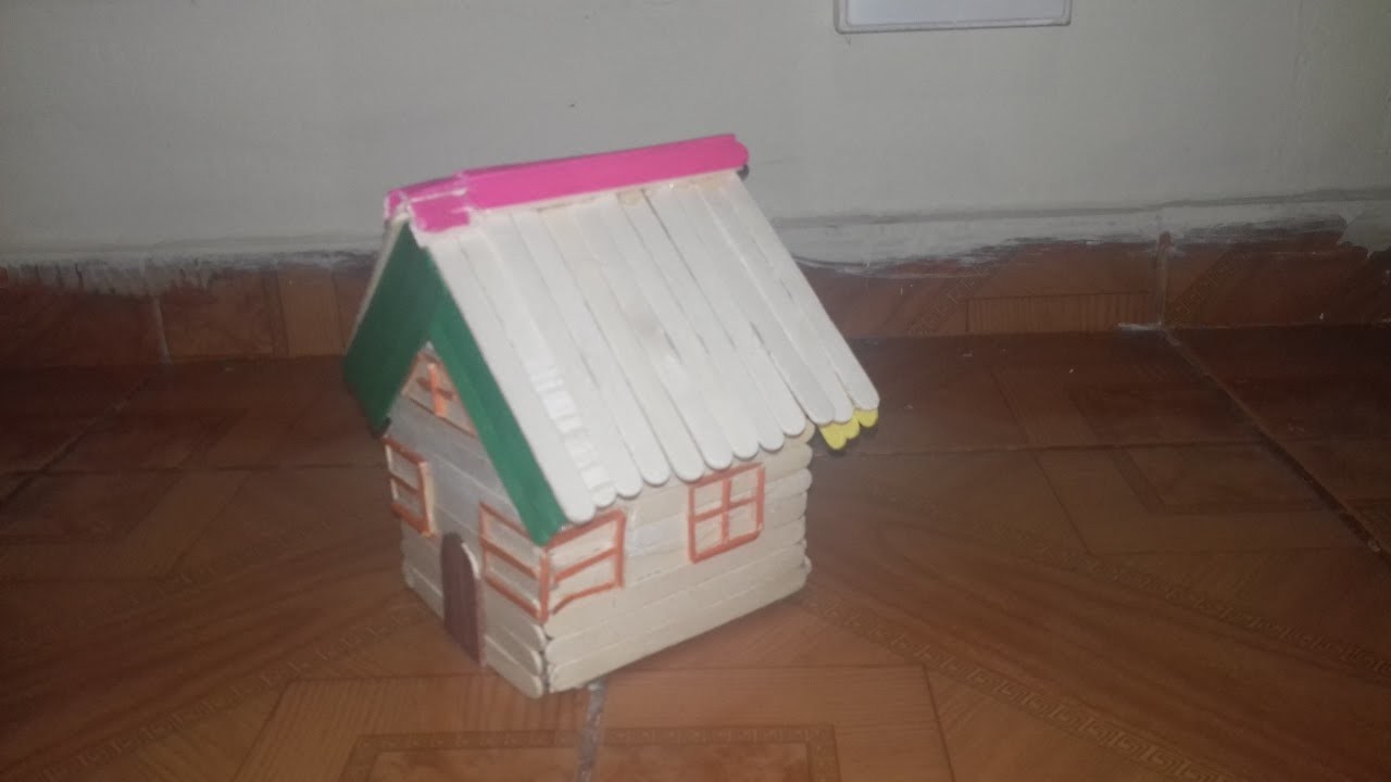 Cómo hacer una casa de palitos de helado.