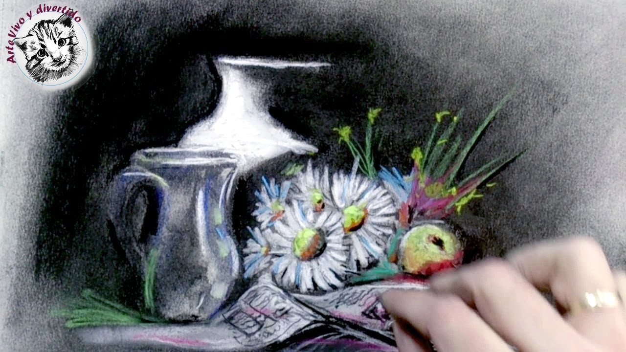 Como Pintar un Bodegón al Pastel y Carboncillo: Tecnicas de pintura al Pastel