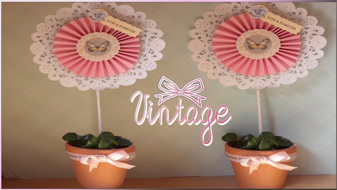 DIY Como hacer centros de mesa para bodas vintage  Wedding centerpiece