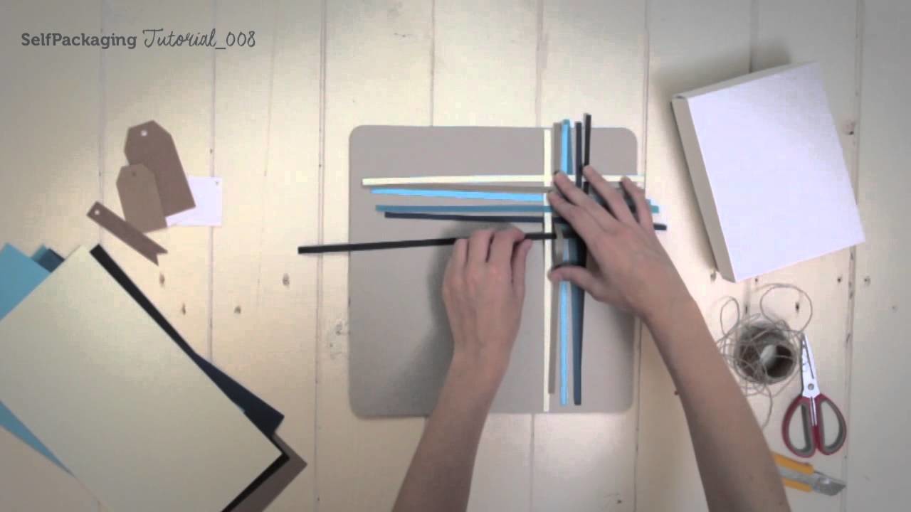 DIY decoración de regalos con tiras de papeles trenzadas - SelfPackaging tutorial
