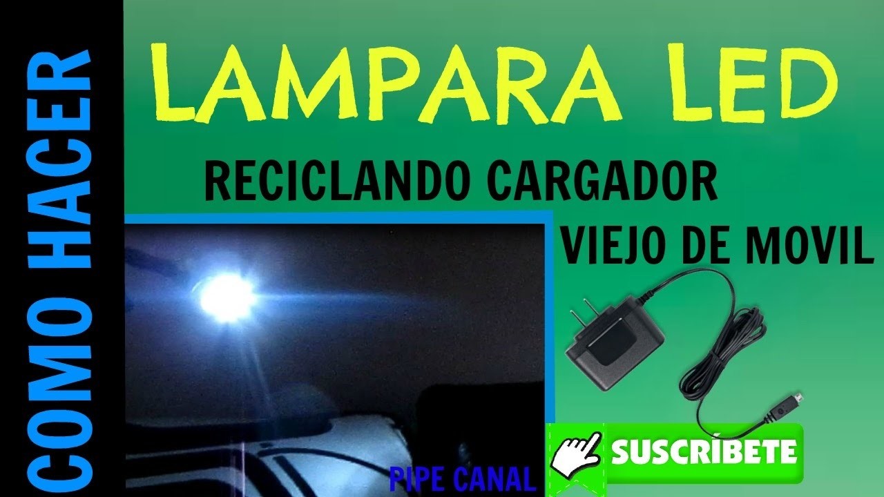 LAMPARA LEDS CON CARGADOR DE CELULAR. ( prender leds) HAGALO USTED