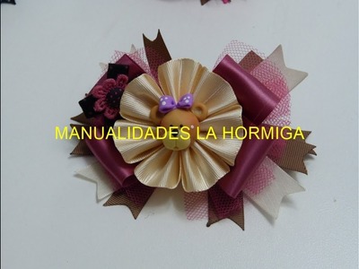 Lindas Flores paso a paso de Listón, Cute crafts Step by step Flowers