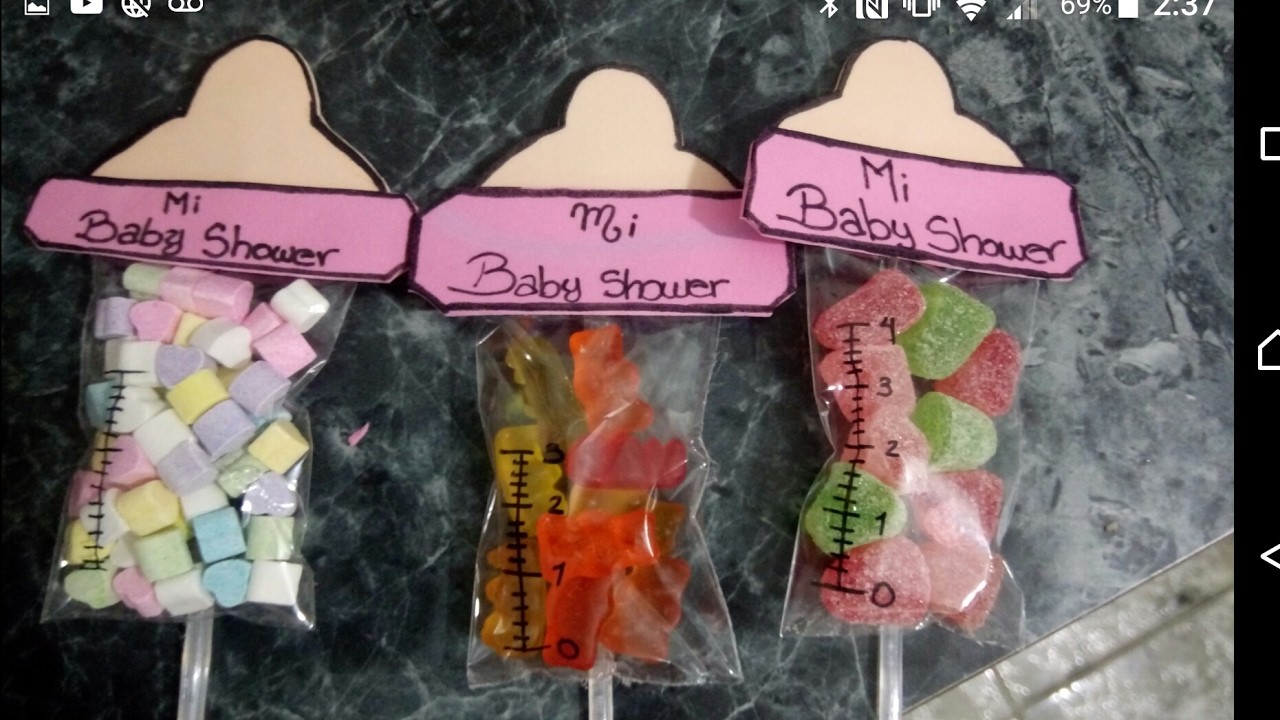 Mamilas con dulces  Adorno para baby shower