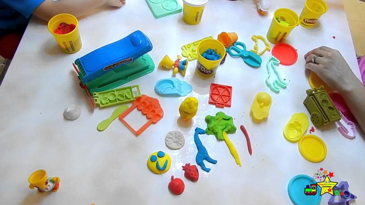 Play doh plastilina plasticina de colores figuras helados y animales para niños español