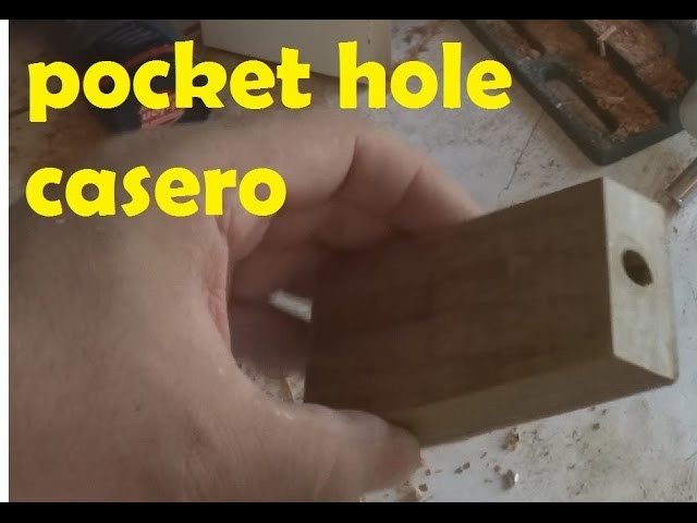 Pocket hole casero hecho con madera