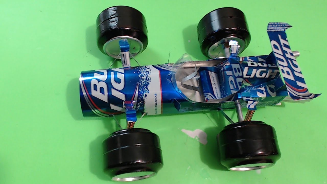 AUTO DE CARRERAS hecho con latas de refresco tutorial capitulo 2