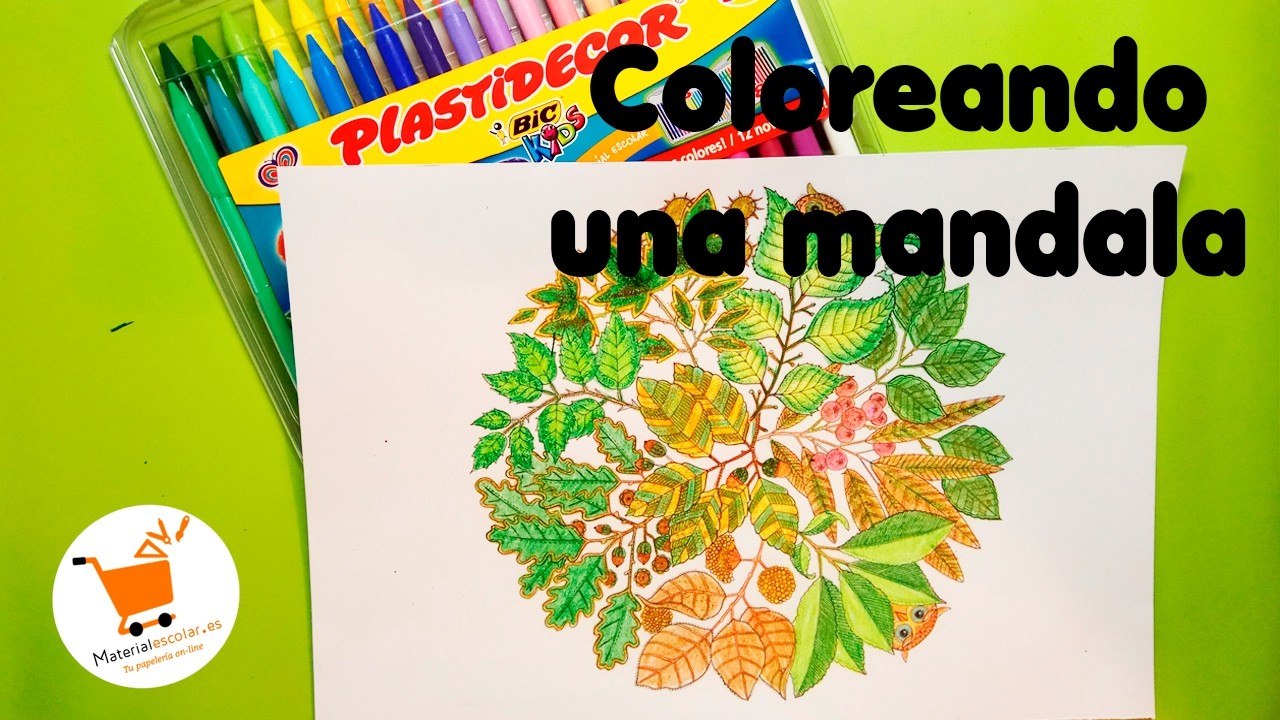 Coloreando una Mandala con PLASTIDECOR - Materialescolar.es