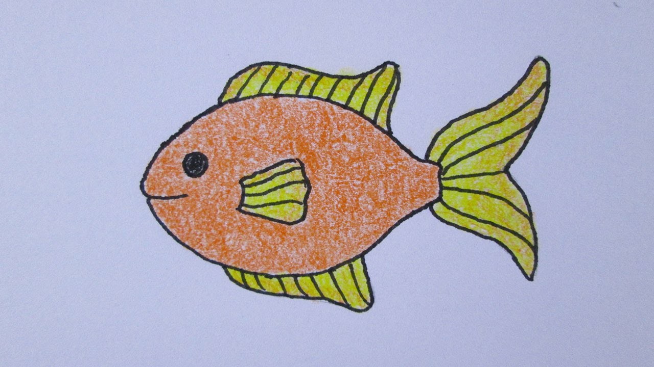 Cómo dibujar un pez kawaii