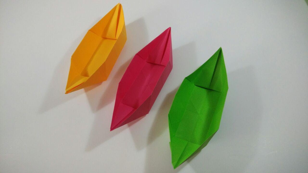 Como hacer una barca de origami facil que flota