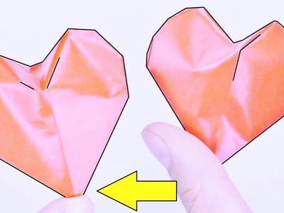 CORAZÓN de Papel que se HINCHA SOPLANDO - Origami