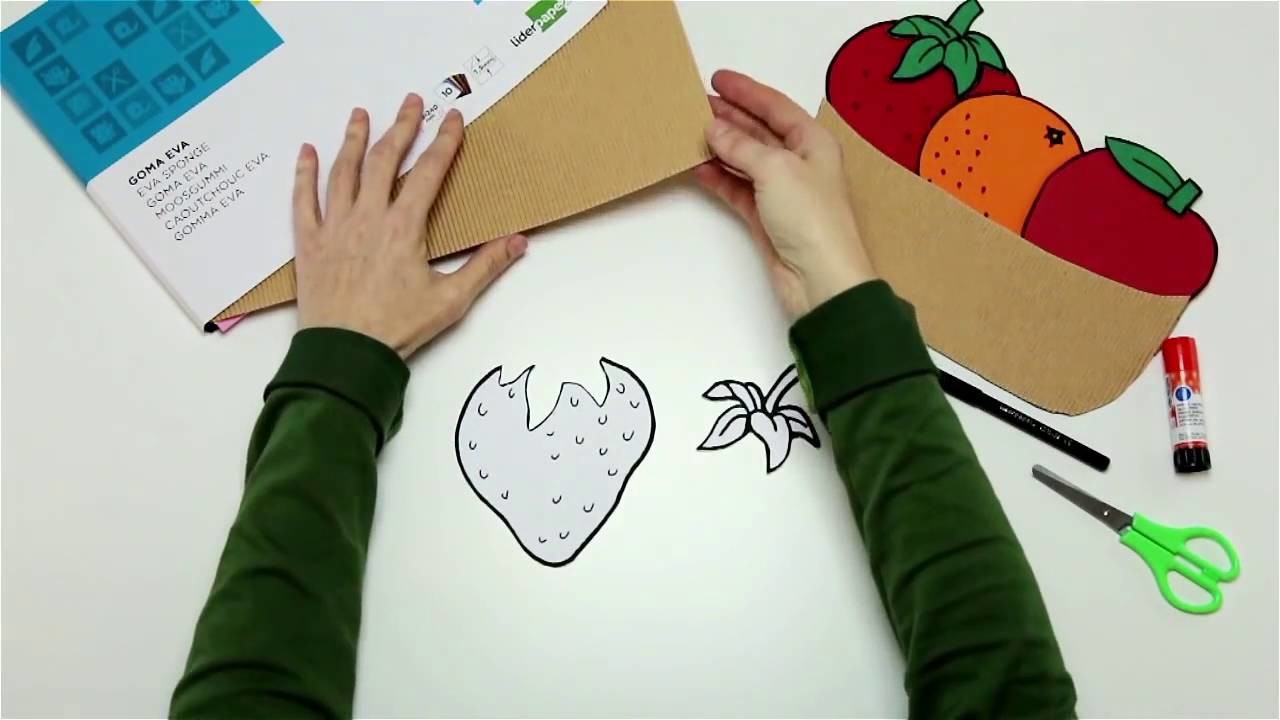 Crea tu cesto de frutas con Material Escolar