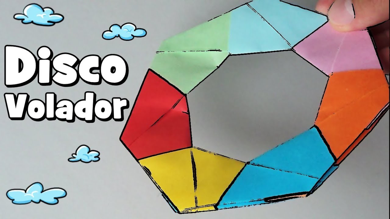 Frisbee Volador de Papel - Origami