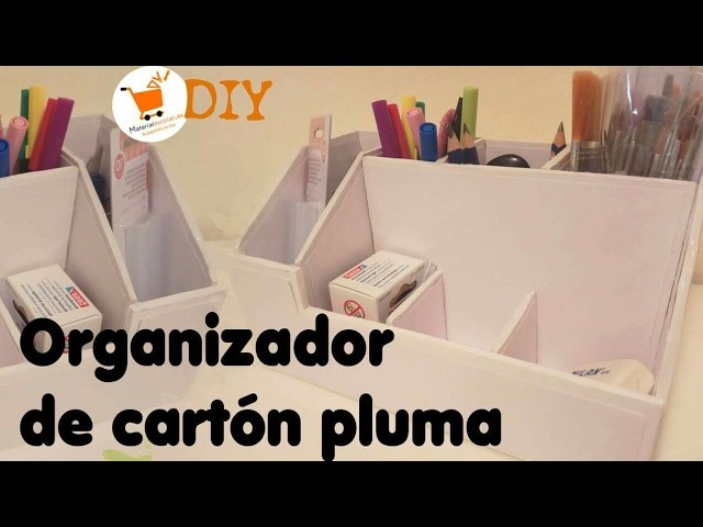 Organizador de Escritorio con Cartón pluma - Materialescolar.es