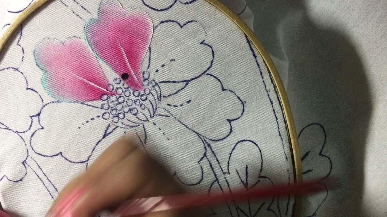 Pintura En Tela Flores Con Cony