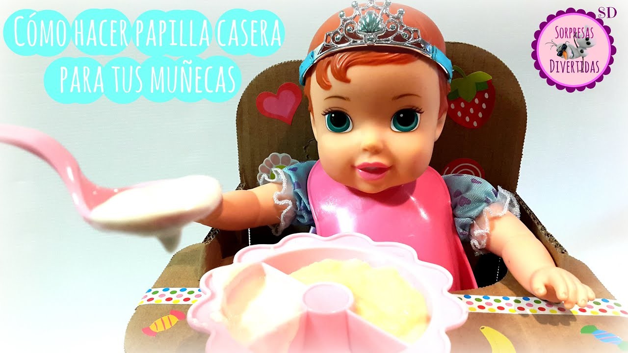 Cómo hacer papilla casera para tus muñecas - 2 fomras MUY FÁCILES y RÁPIDAS con Bebé Ariel