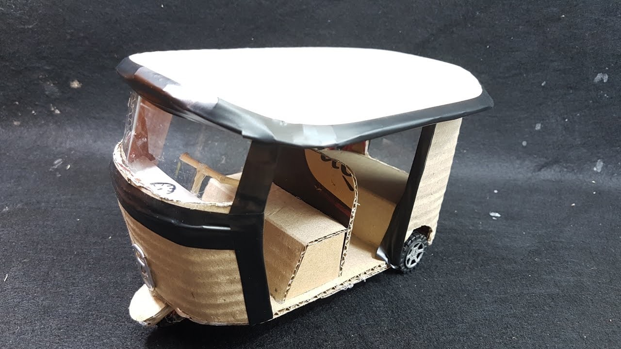 Cómo hacer un Rickshaw eléctrico (Tuk Tuk) con cartón