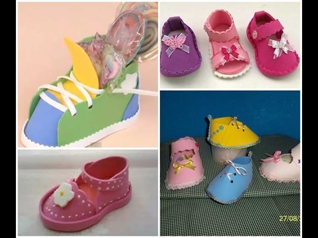 Como hacer zapatitos para bebés a mano.ideas. baby's shoes