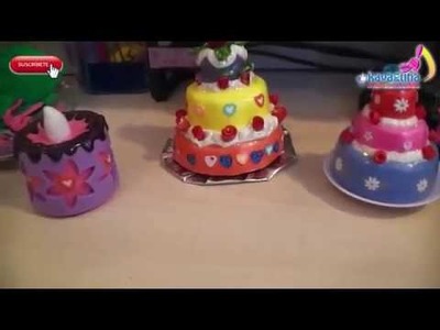 DIY Pastel de foami moldeable con vela