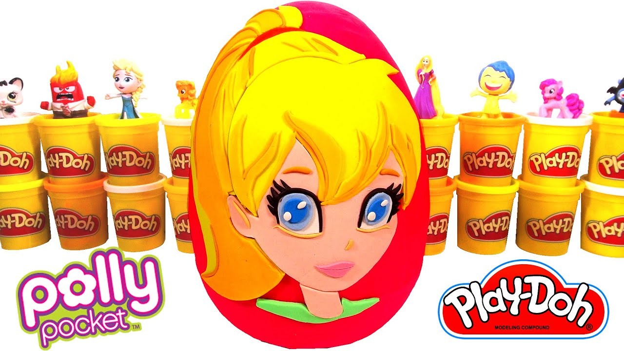 Huevo Sorpresa Gigante de Polly Pocket en Español Plastilina Play Doh