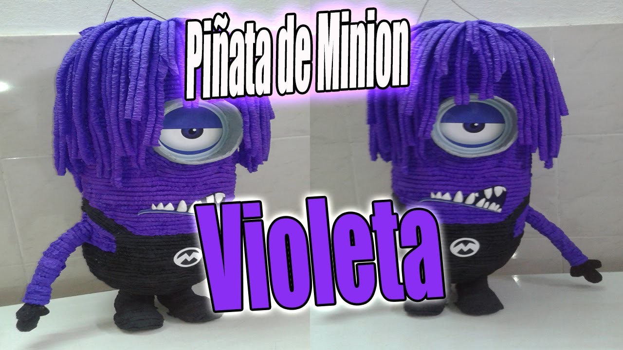 PIÑATA DE MINIONS - MINIONS MORADO.VIOLETA Evil - Mi Villano Favorito -Despicable Me