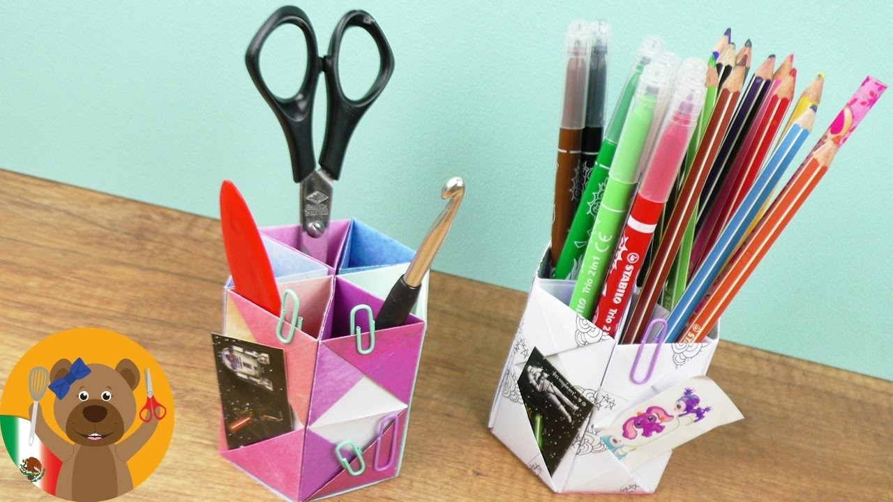 BACK TO SCHOOL. Organizador para el escritorio. Ideas DIY con papel