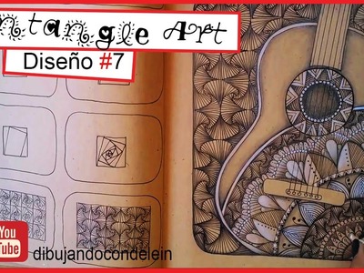 Como dibujar Zentangle Art paso a paso diseño #7 (Zentangle Pattern)