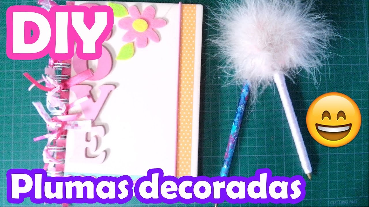 DIY ♥ Plumas decoradas ♥ Back to school
